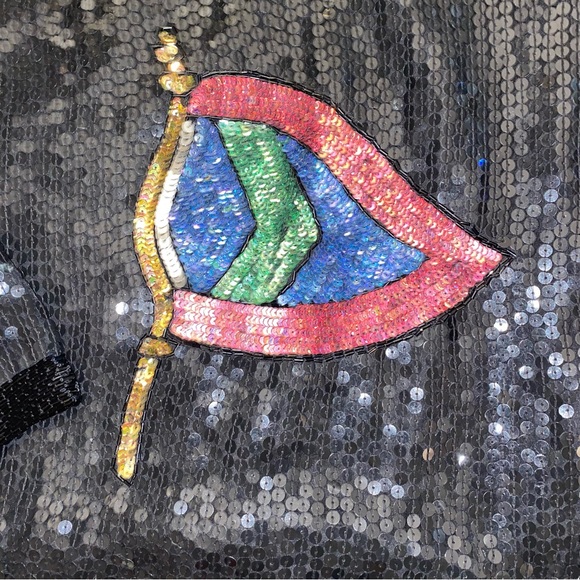 Vintage Creative Creations Sz M Silk Lined Fully Beaded Sequined LS Top - Picture 9 of 13